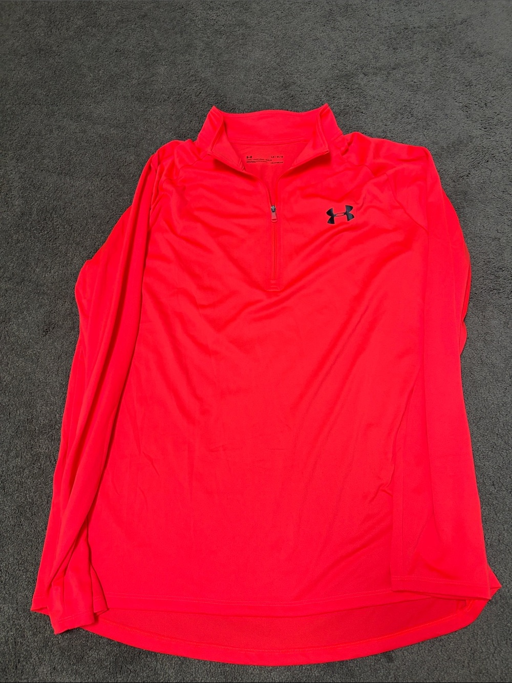 Under Armour Men’s Loose Fit Bright Neon Red/Orange 1/4 Zip Pullover